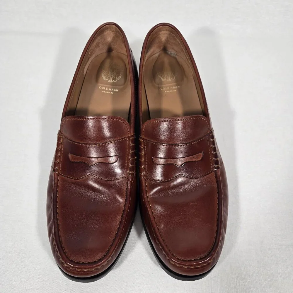 COLE HAAN American Iconic Heritage Classic Brown Penny Loafers Men's Size12 M. - Picture 4 of 17
